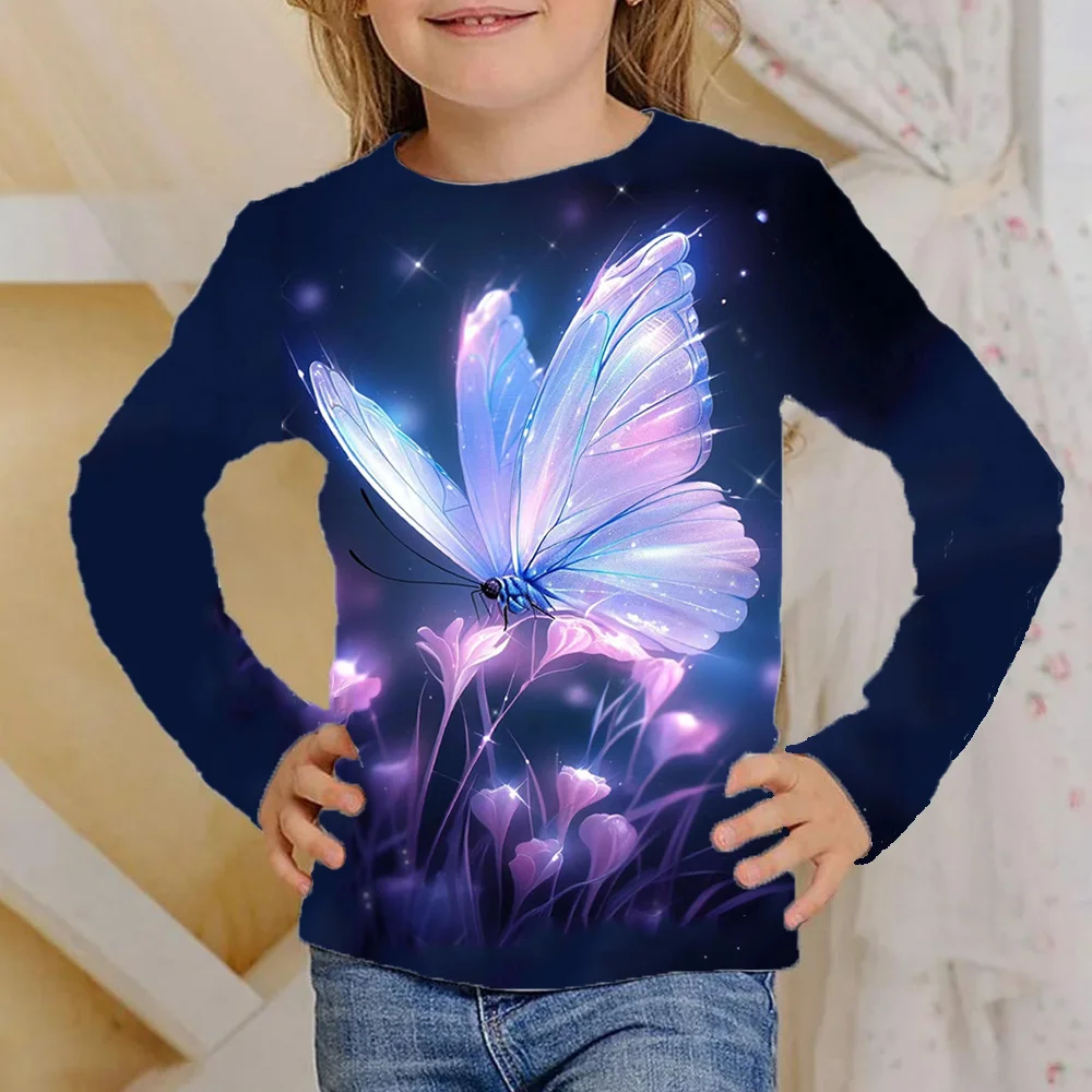 Top Trends: Top Clothes For Children T-Shirts Fashion Girly Tee Shirt Long Sleeves From 6 To 14 Years Birthday Girl Teens 2023 Autumn Kids Shoppable Styles