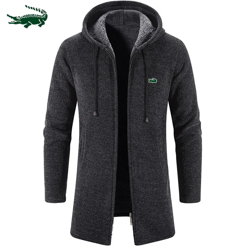 Top Trends: 2023 Autumn / Winter Men's Knitted Hooded Thickened Jacket M-3XL Shoppable Styles