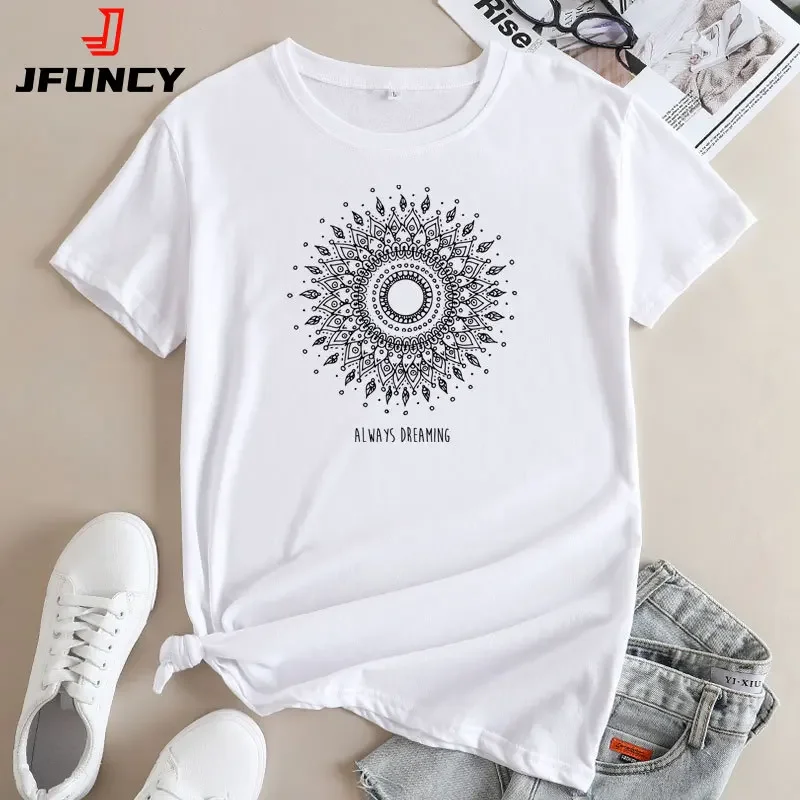 Top Trends: JFUNCY Women's T-shirt Short Sleeve Tees Female Oversized Graphic T Shirt Ladies Summer Tshirt New Fashion Women Cotton Tops Shoppable Styles