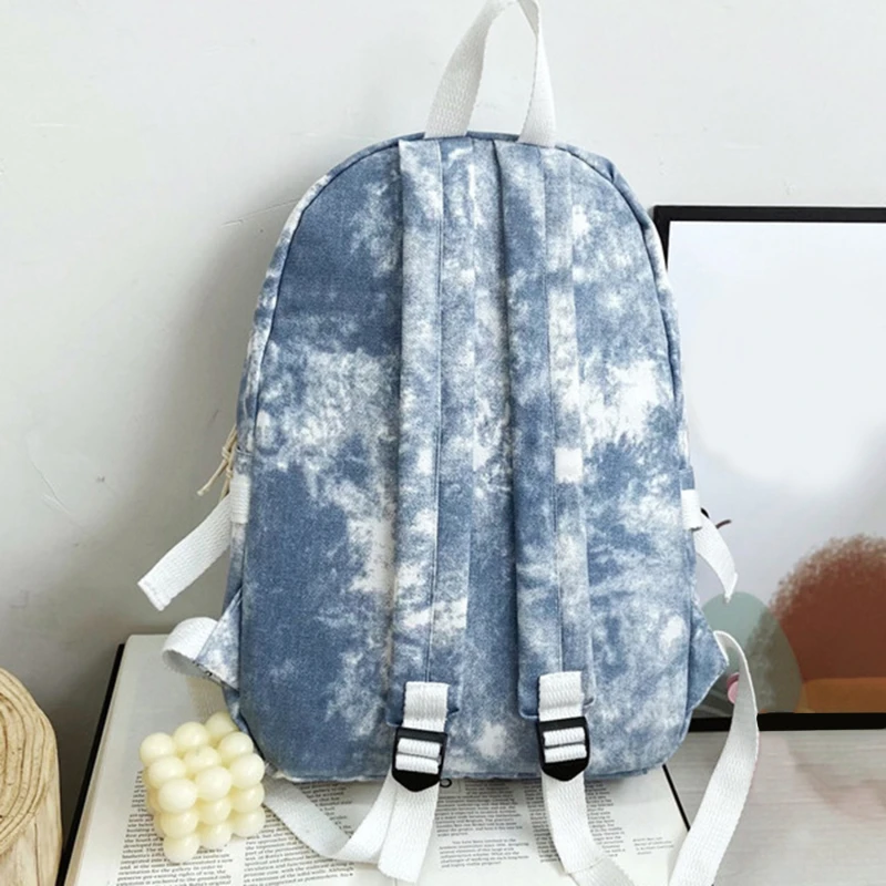 Top Trends: Fashion Tie Dye Printing Women Backpack Casual Canvas Students School Bags Female Daily Large Capacity Travel Rucksack Handbags Shoppable Styles - Image 6