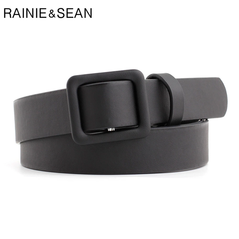 Top Trends: RAINIE SEAN Pink Women Belt No Holes Waist Belt Female Solid Solid Red Black Camel White Girls Belt Fashion Accessories Shoppable Styles - Image 3