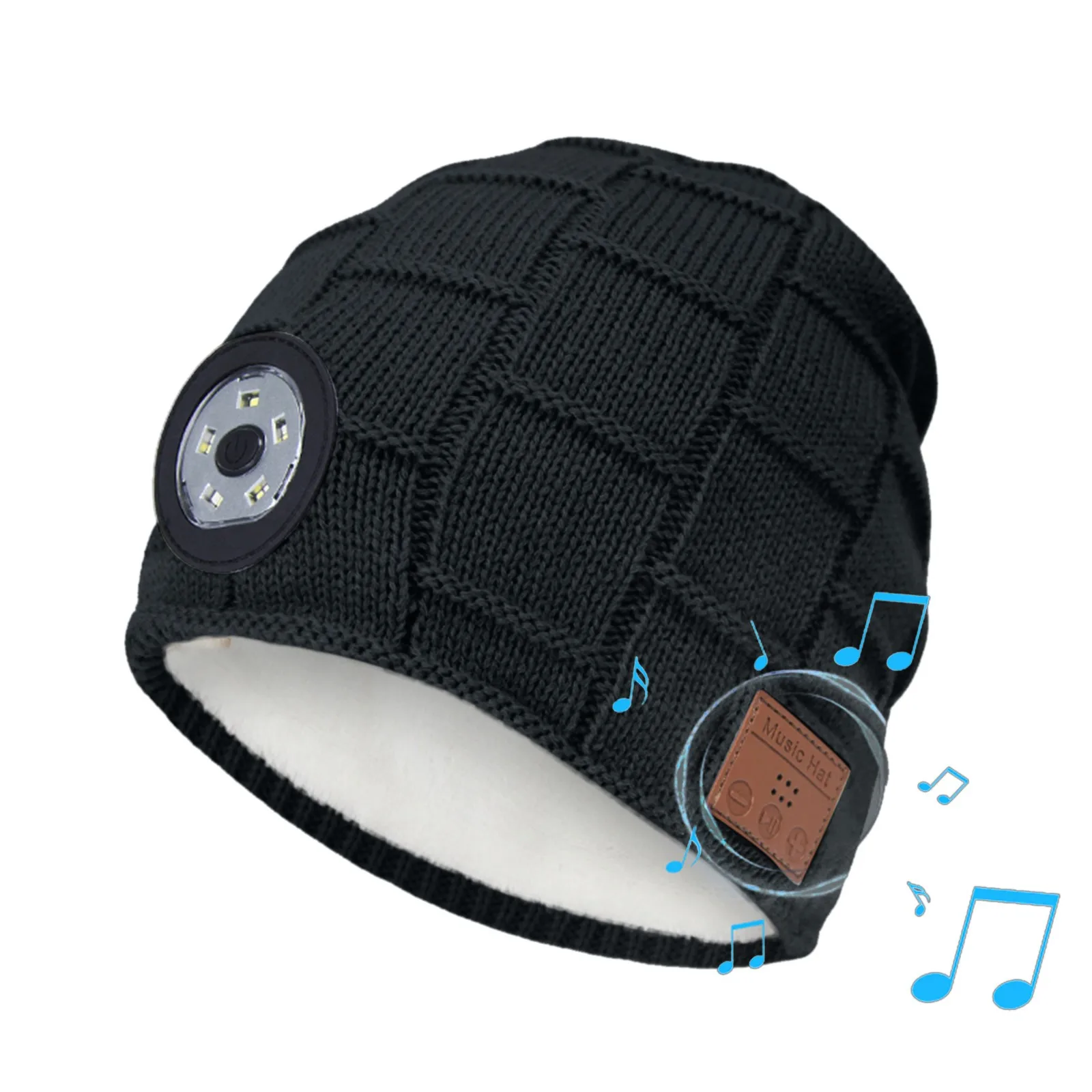 Top Trends: Bluetooth Outdoor Hat Hat Winter Light With LED Adult&#039;s Knitted Warm Hats Hoop Head Hat Winter Men Hat Shoppable Styles