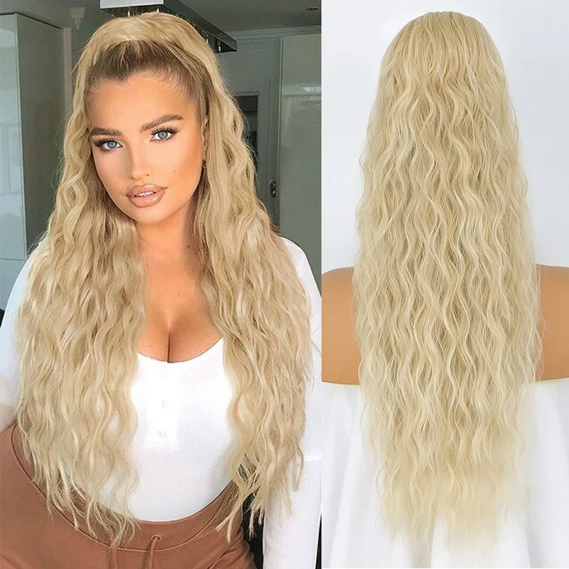 Top Trends: Long Curly Ponytail Hair Extension For Women 26 Inches Hairpiece Ponytail Hair Extensions Synthetic Horse Tails Curly False Tail Shoppable Styles