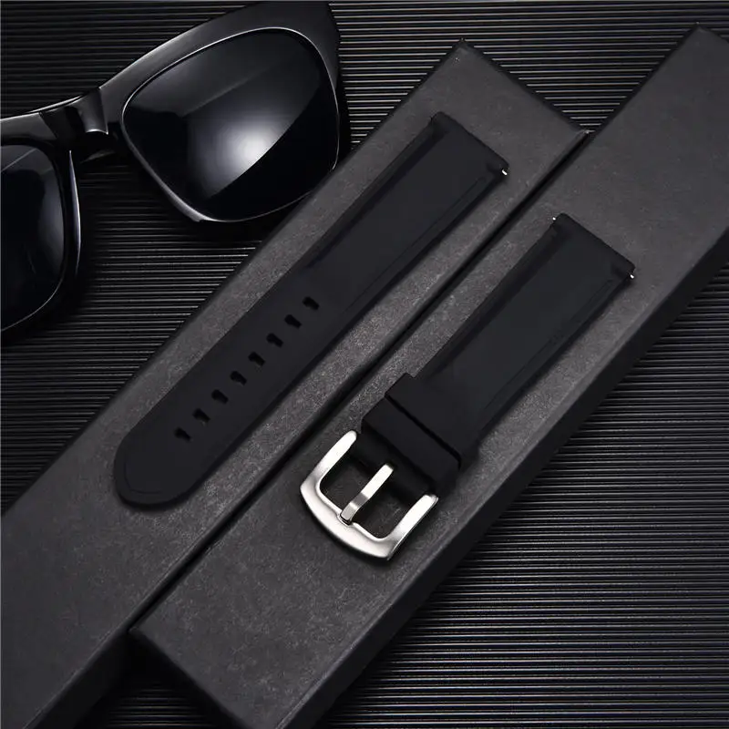 Top Trends: Quick Release Silicone Watch Straps 18mm 20mm 22mm 24mm Sport Waterproof Wristwatch Band Men Women Rubber Watchbands Shoppable Styles