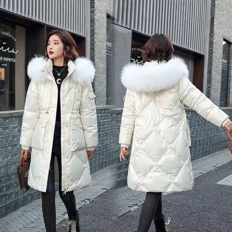 Top Trends: 2023 New Women Glossy Cotton-Padded Jacket Mid-Length Thermal Cotton-Padded Clothes Fashion Plus Size Cotton Jacket Shoppable Styles