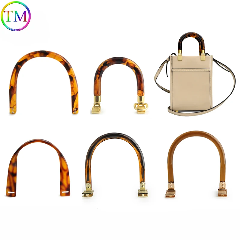 Top Trends: Tortoiseshell Unique Resin Handle Amber Round Handle Fashion U-shaped Handles Bags Handbags Handmade DIY Craft Bag Accessory Shoppable Styles