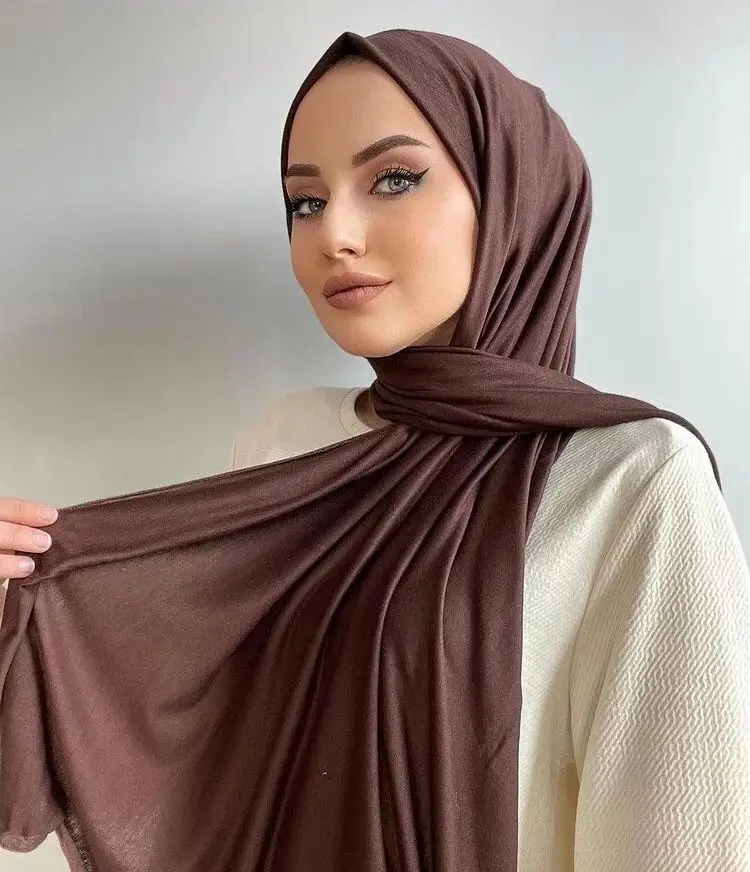 Top Trends: Ramadan Jersey Hijab Scarf For Muslim Women Shawl Stretchy Easy Hijabs Modal Cotton Hijab Scarves Headscarf African Woman Turban Shoppable Styles