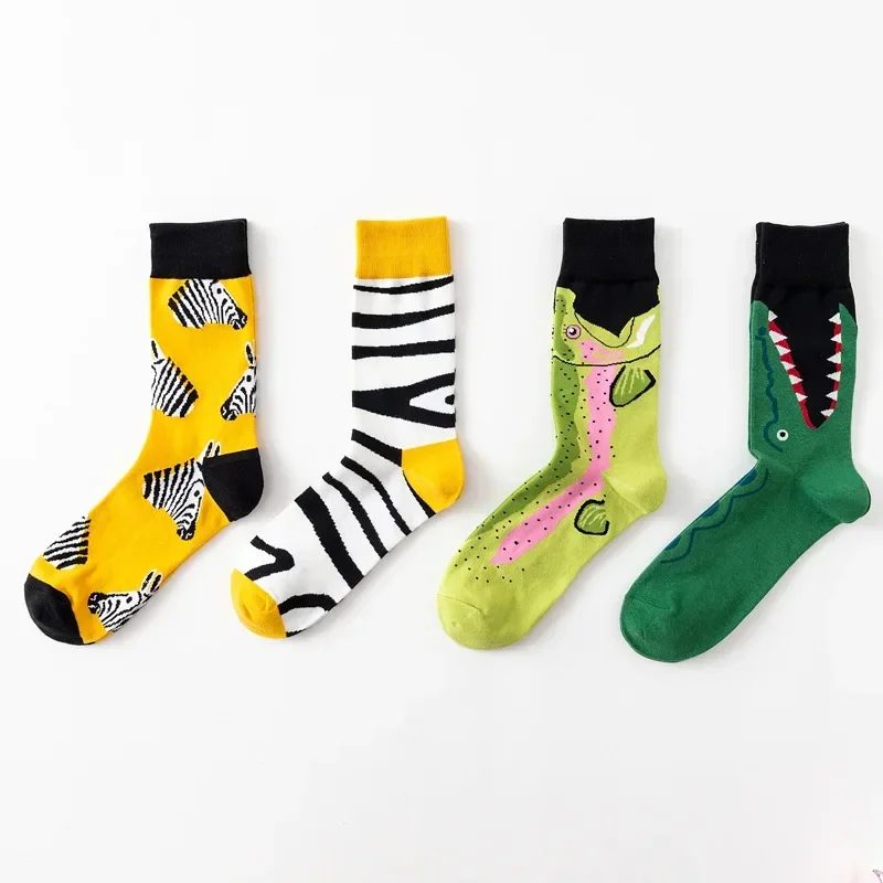 Top Trends: Chameleon Knit Crocodile Socks Funky Christmas Alligator Whimsical Knitting Cute Fish Socks Animal Shark Socks Winter Shoppable Styles - Image 6