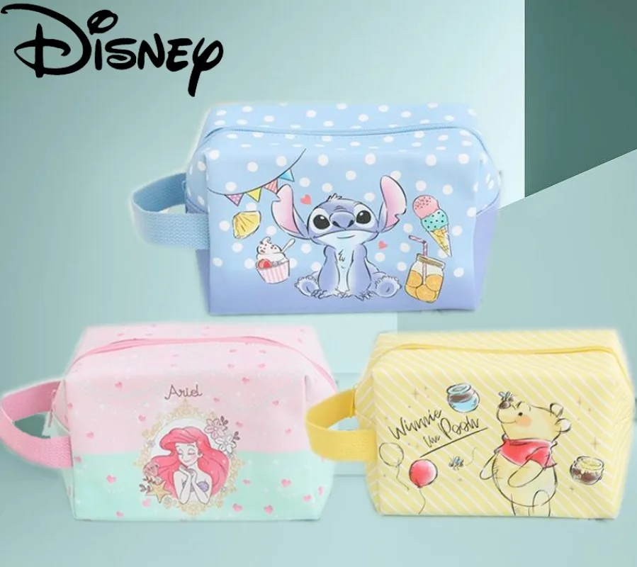 Top Trends: Disney Makeup Bag Cartoon Lilo & Stitch Cosmetics Storage Bag For Women Travel Portable Toiletries Sanitary Napkin Storage Bag Shoppable Styles