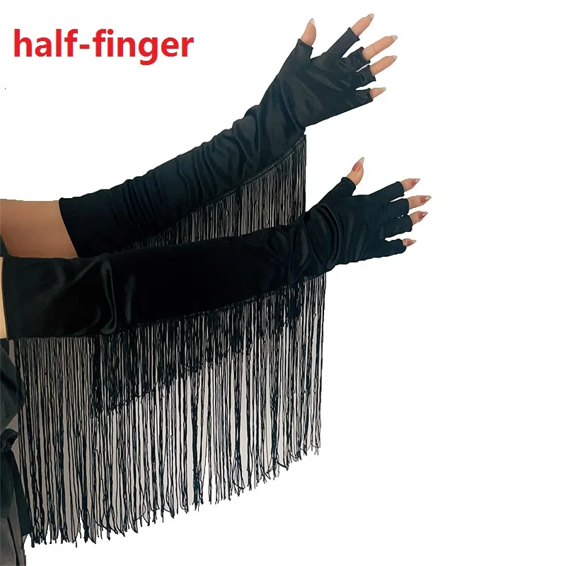 Top Trends: Vintage Long Opera Pageant Gloves 1920s Fringe Fingerless Gloves Elbow Gloves For Costume Party Wedding Shoppable Styles