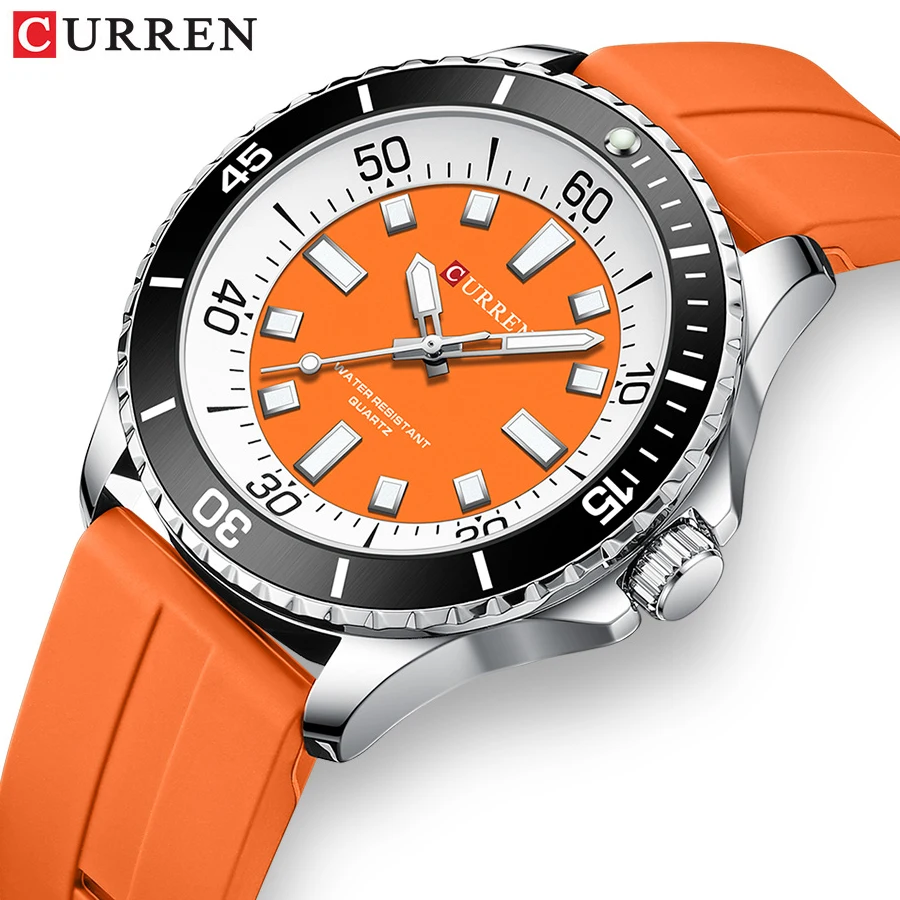 Top Trends: CURREN Fashion Men Watch Top Brand Luxury Waterproof Sport Mens Watches Silicone Strap Luminous HandsMilitary Wristwatch Shoppable Styles