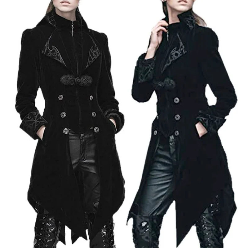 Top Trends: Women'S Windbreaker Coat Gothic Lady Swallowtail Steampunk Victorian Medieval Traf Coat Windbreaker Clothing 2023 Shoppable Styles