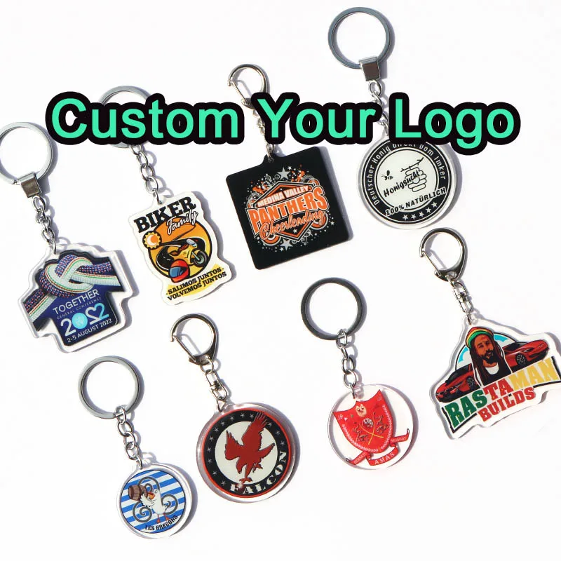 Top Trends: Personalized Your Logo Keychain Custom Arcylic Key Chain Photo Customized Anime Charms Keyring Company For Promotional Gifts Shoppable Styles