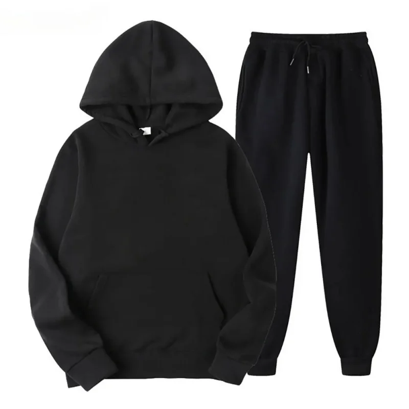 Top Trends: Men Tracksuit 2 Pieces Sets Hooded Sweatshirt Drawstring Pants Male Hoodies Running Sportswear Men Women Autumn Sportwear Shoppable Styles