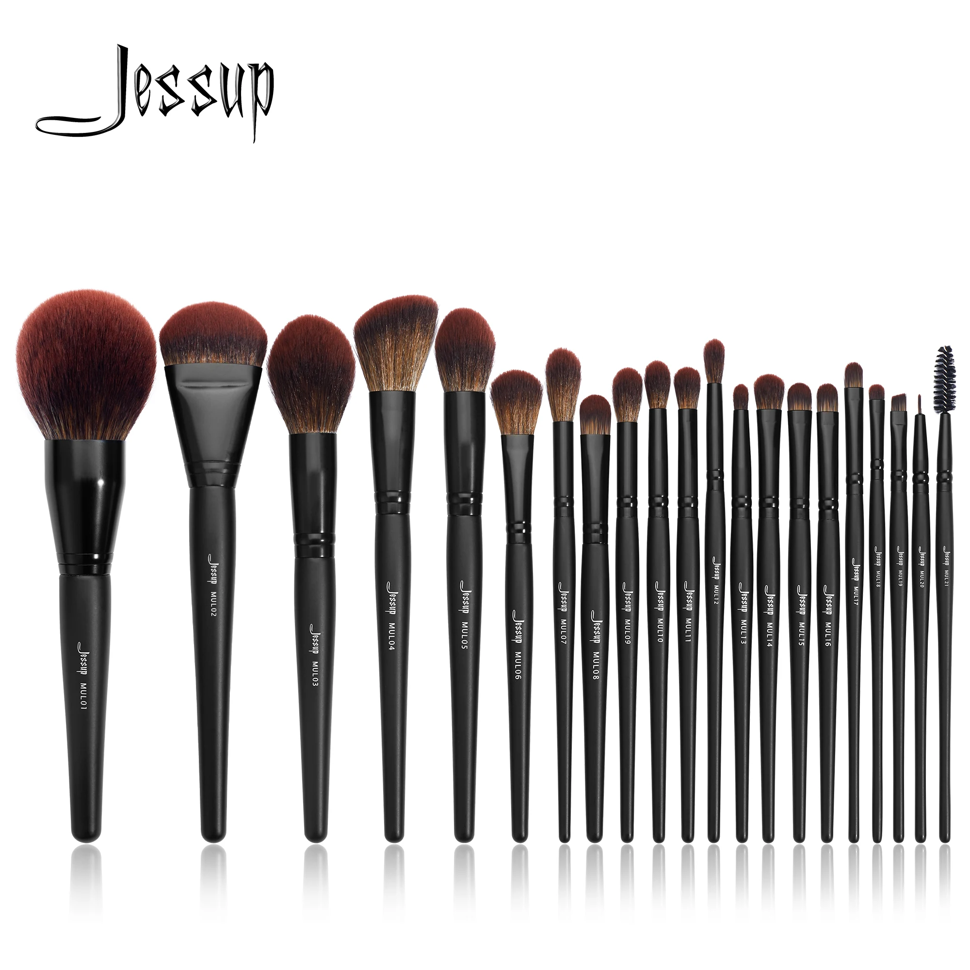 Top Trends: Jessup Makeup Brushes Set, 3-21pcs Premium Synthetic Big Powder Brush Foundation Concealer Eyeshadow Eyeliner Spoolie Wooden T271 Shoppable Styles