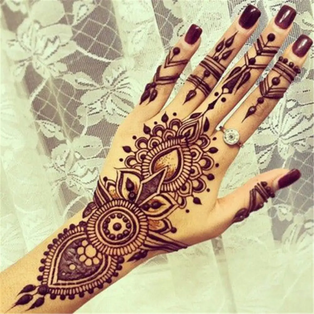 Top Trends: Fashion Henna Tattoo Stencil Temporary Hand Tattoos DIY Body Art Paint Sticker Template Indian Wedding Painting Kit Tools Shoppable Styles