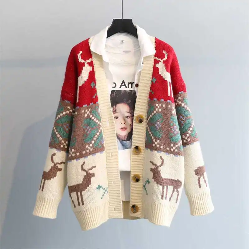 Top Trends: Winter Clothes Women Sweaters For Women Cardigan Korean Fashion Kawaii Clothes Christmas Sweater Ms. Christmas Jacket Vintage Shoppable Styles