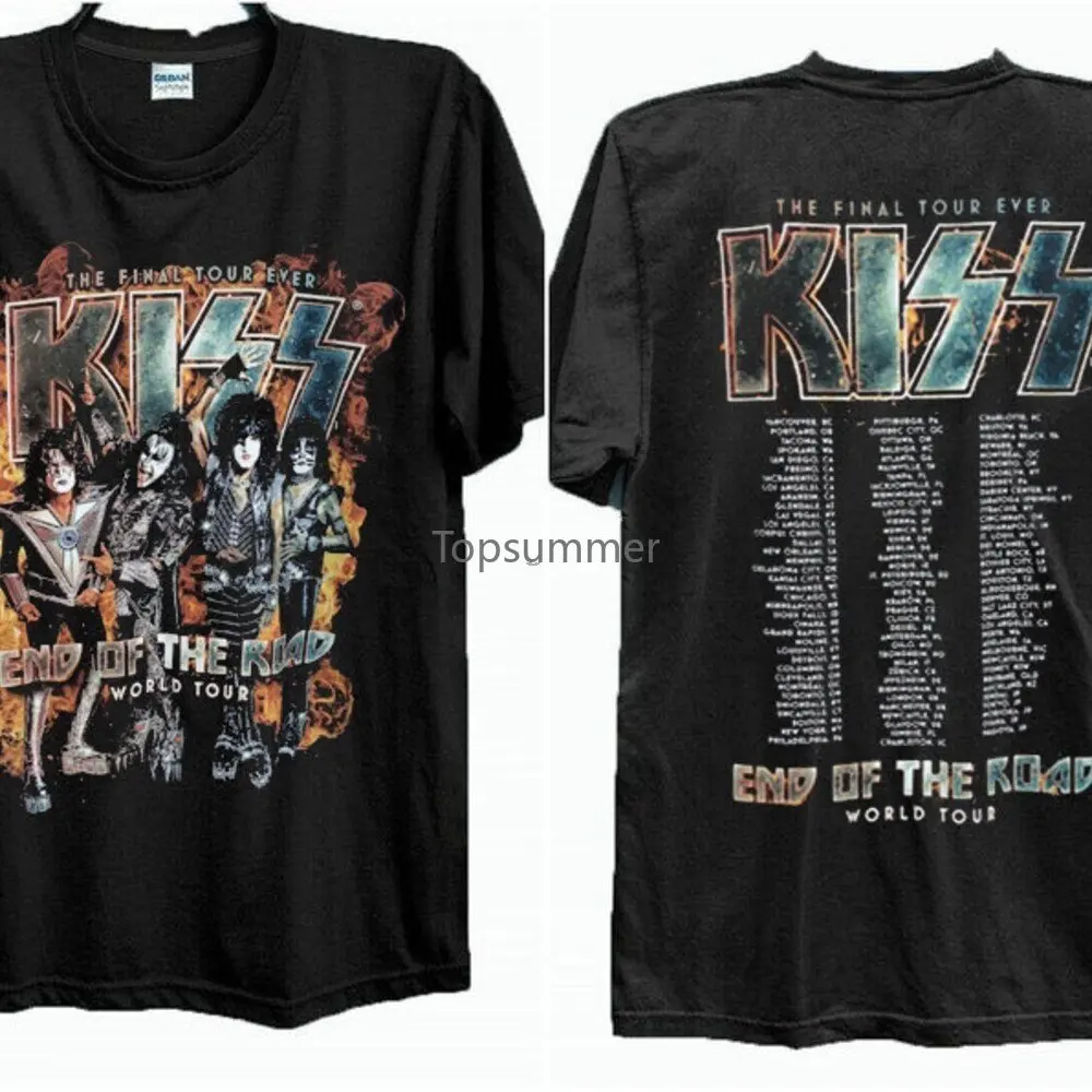 Top Trends: Kiss End Of The Road World Tour The Final Tour Ever T Shirt Vtg Style Concert Tour T Shirt 90S Rock Band T Shirt Vtg Shoppable Styles