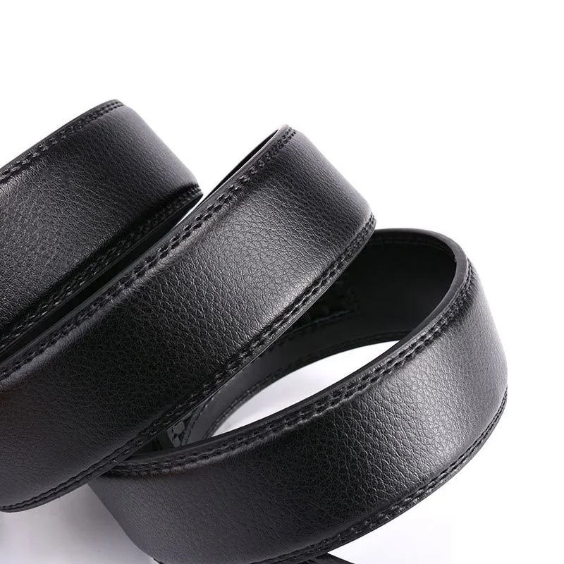 Top Trends: 120cm Men'S Belt Luxury Designer Brand Cowhide Leather Waistband Business Fashion Quality Automatic Buckle Sport Belts For Jean Shoppable Styles - Image 5