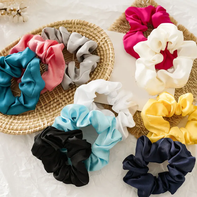 Top Trends: 1PC Korean Print Scrunchies Elastic Hair Bands 2020 New Women Girls Hair Accessories Ponytail Holder Hair Ties Rope Shoppable Styles