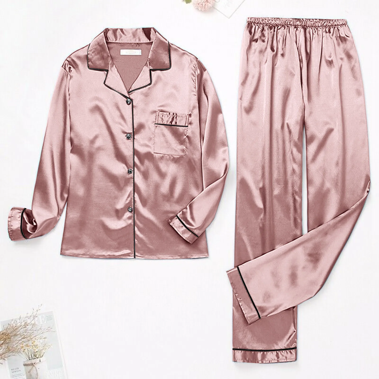 Top Trends: Pajamas For Women Winter Long Sleeves Sleepwear Sexy Lingerie Satin Pajama Sets Female Night Clothes Silk Pyjamas Loungewear New Shoppable Styles