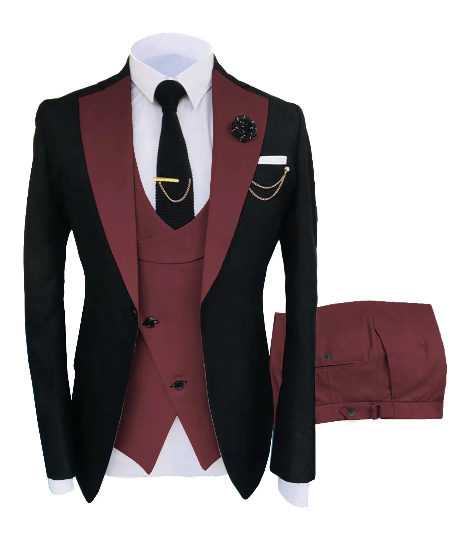 Top Trends: Wedding Suits Men Formal 3 Pieces Tuxedos Slim Fit Business Beige Suits Groom Champagne Tuxedos Suit (Blazer+ Pants+ Vest) Shoppable Styles