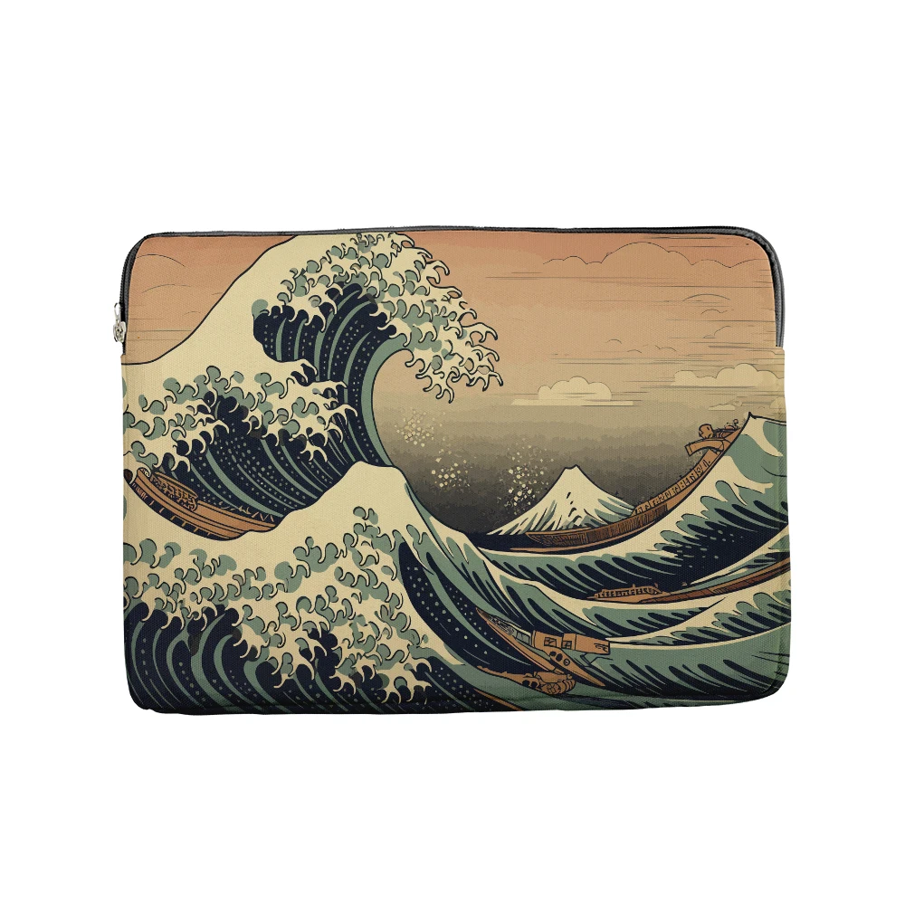 Top Trends: Art Retro Notebook Bag The Great Wave Of Kanagawa Japanese Style Harajuku Sleeve Case For Macbook Men Women Handbag Briefcase Shoppable Styles - Image 2