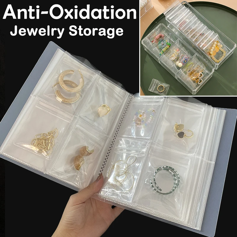 Top Trends: Anti-oxidation Transparent Jewelry Storage Book Plastic Jewelry Organizer Drawer Jewelry Boxes Bag Rings Earring Necklace Holder Shoppable Styles