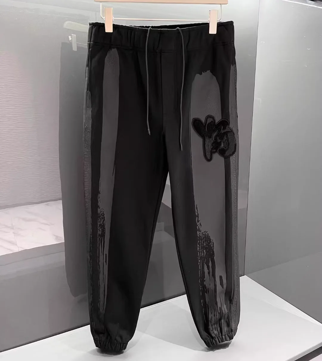 Top Trends: Yohji Yamamoto Y3 Men&#039;s Casual Pants Japanese Autumn Fission Stripe Y-3 Embroidered Loose Elastic Waist Drawstring Leggings Shoppable Styles