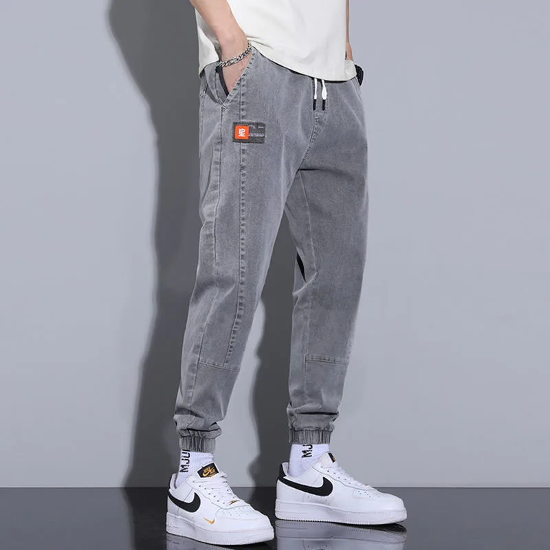 Top Trends: 2023 Men Spring And Autumn Fashion Trend Denim Loose Fitting Leggings Nine Division Outfit Mid Waist Versatile Casual Pants Shoppable Styles