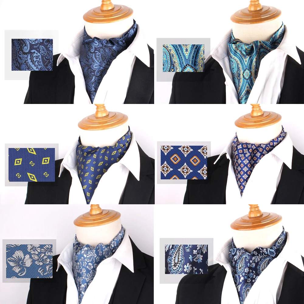 Top Trends: New Men Cashew Tie Wedding Formal Cravat Ascot Scrunch Self British Gentleman Polyester Soft Floral Paisley Neck Tie Gravatas Shoppable Styles