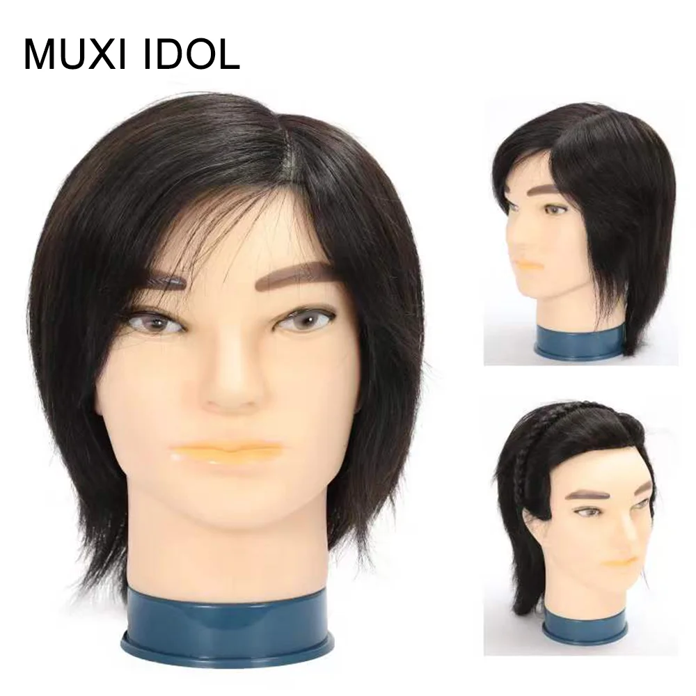 Top Trends: Men Mannequin Heads With For Hair Training Styling Solon Hairdresser Dummy Doll Heads For Practice Hairstyles 100% Human Hair Shoppable Styles