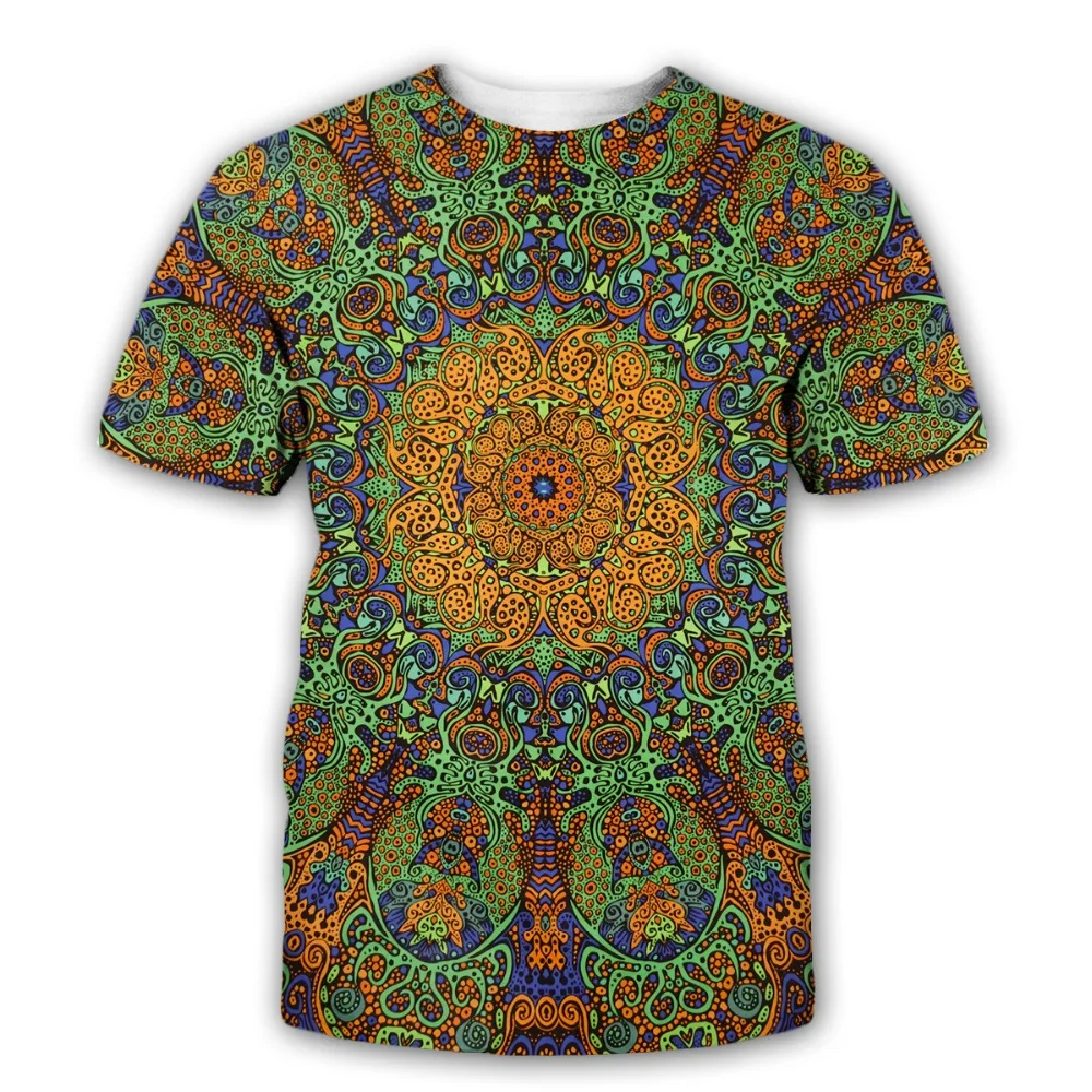 Top Trends: Mysterious Symbols New Fashion Trippy T-shirt Glow In The Dark 3D Psychedelic Printed Men Women Short Sleeves Summer Streetwear Shoppable Styles - Image 6