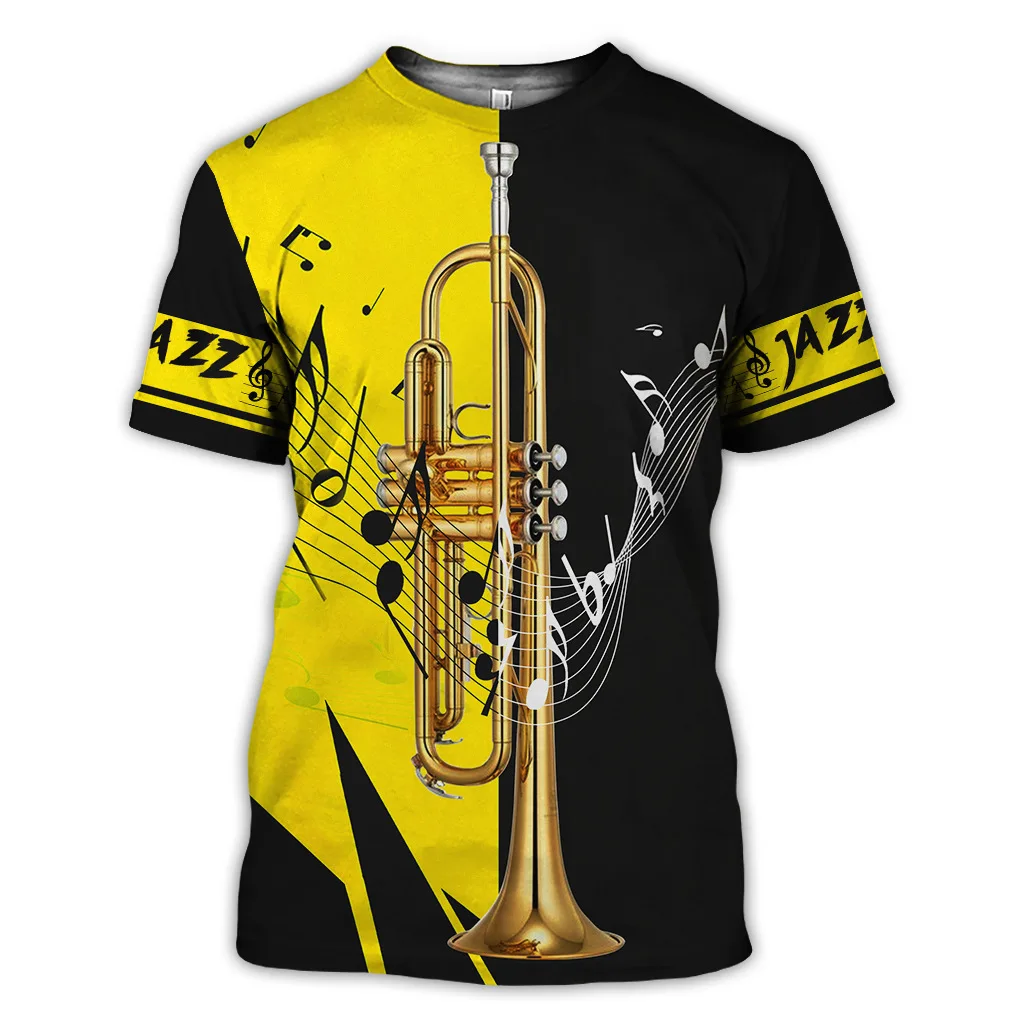 Top Trends: Summer Trend For Men Instrument Saxophone Graphic T-shirt Harajuku Piano Music Short Sleeve Hip Hop O Neck Vintage Casual Shirt Shoppable Styles - Image 2