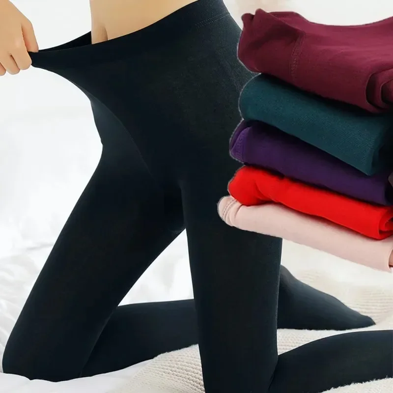 Top Trends: Velvet Pantyhose Autumn Winter Women Girls Thickened Thermal Pants Elastic Daily High Waist Wool Leggings Soft Comfortable Gifts Shoppable Styles