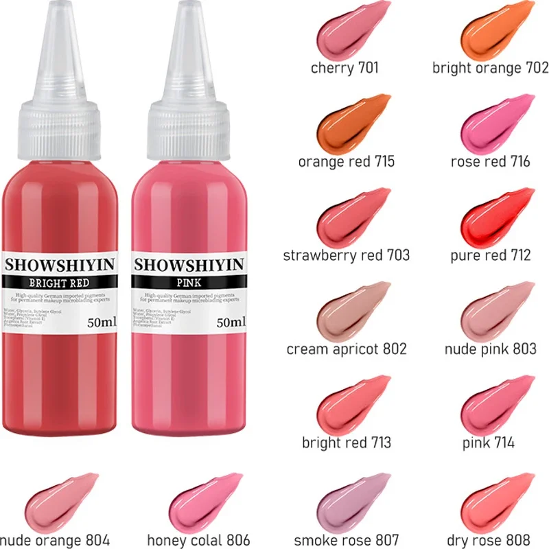 Top Trends: 50ml Tattoo Ink Lip Tint Pigments For Micropigmentation Eyebrow PMU Permanent Makeup Machine Pigment Natural Plant Body Art Tool Shoppable Styles