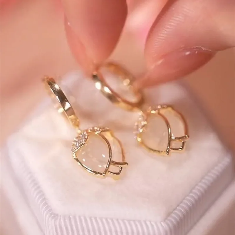 Top Trends: 2023 New Fashion Trend Unique Design Elegant Delicate Zircon Tulip Flower Earrings High Jewelry Party Favors For Women Shoppable Styles - Image 4