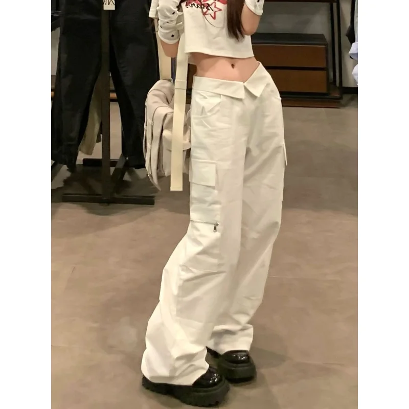 Top Trends: Deeptown Y2k Streetwear White Cargo Pants Women Hippie Oversize Jogger Korean Style Wide Leg Trousers Harajuku Fashion Kpop Girl Shoppable Styles