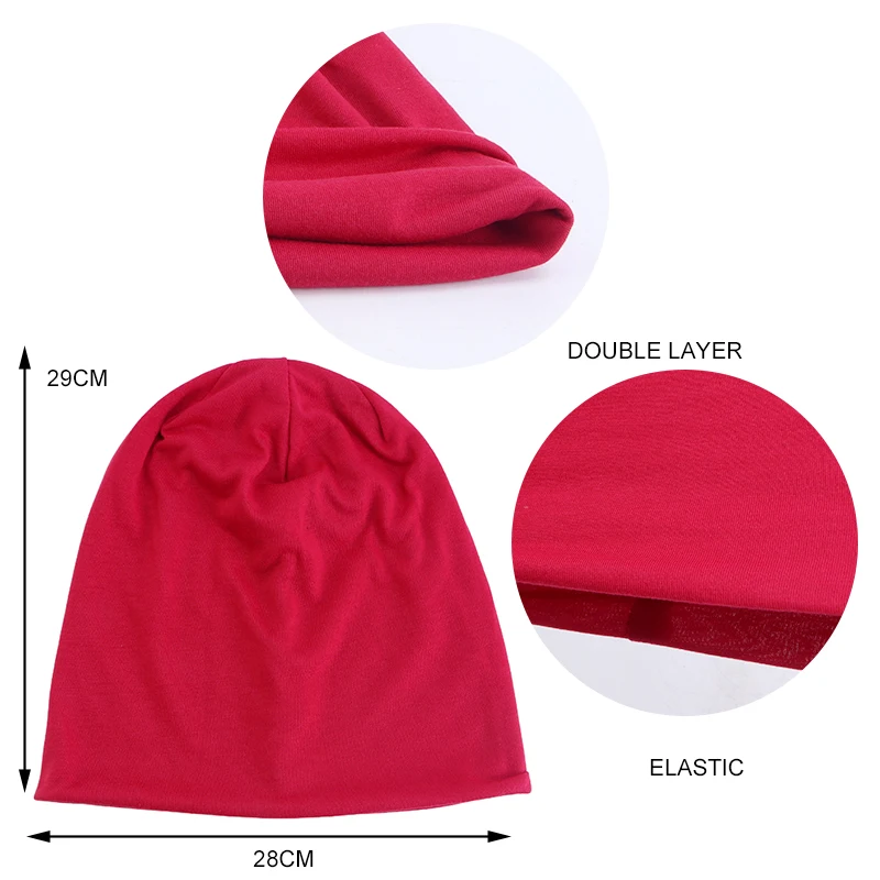 Top Trends: New Autumn Winter Women's Plain Beanie Hat Thin Breathable Outdoor Knitted Baggy Beanies Skullies Casual Skull Cap Chemo Cap Shoppable Styles - Image 2