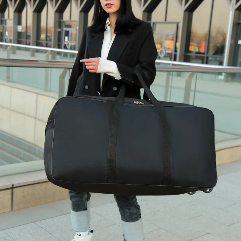 Top Trends: New Large Capacity Wheel Travel Bag Duffle Durable Simple Multifunction Handbag Carry-on Luggage Suitcase Shoppable Styles