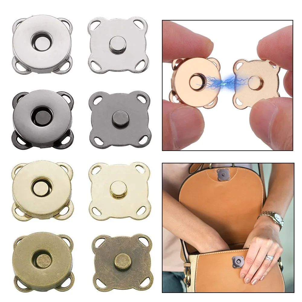 Top Trends: 5 / 1 Set Magnetic Snaps Button Magnet Button Closure Fastener Snap Buttons Sewing For DIY Purses Bags Clothes Handbags Shoppable Styles