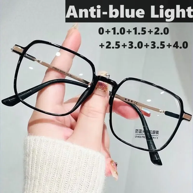 Top Trends: Large Oversized New Trend Reading Glasses Classic Anti-blue Light Presbyopia Eyewear Men Women Farsighted Eyeglasses Degree+ 4.0 Shoppable Styles