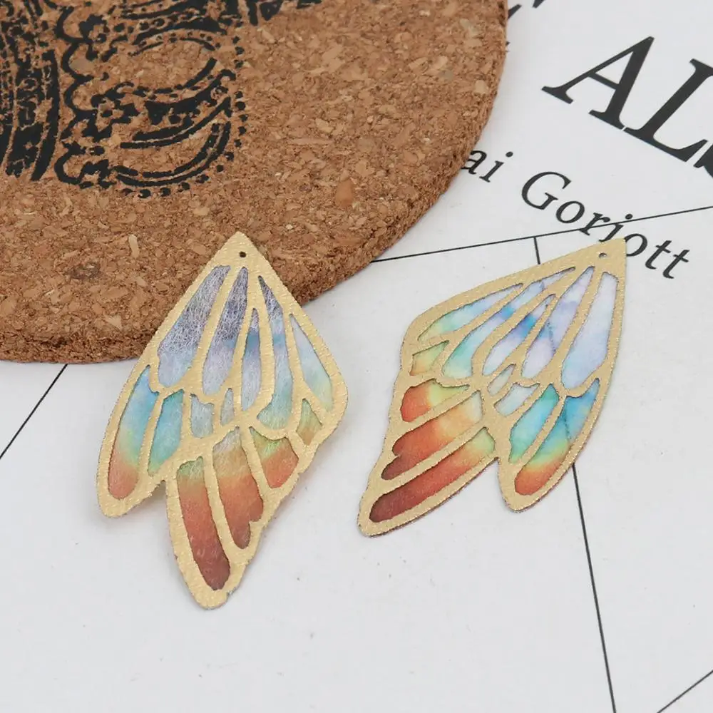 Top Trends: Doreen Box Fashion PU Fabric Pendants Butterfly Wing Multicolor DIY Making Earrings Jewelry Gifts Findings4cm / 5cm / 6cm, 5 PCs Shoppable Styles - Image 5