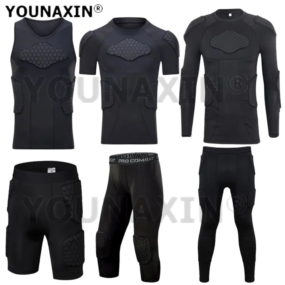 Top Trends: Knee Pads Cropped Pants Basketball Shorts Football Soccer Sports Bottoms Anti-collision Vest Short Long Sleeve T-shirts Trousers Shoppable Styles