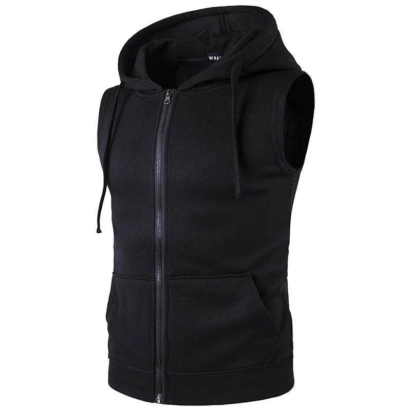 Top Trends: 2023 New Men's Hooded Zipper Pocket Sleeveless Vest Coat Hoodie With A Zipper Clothes For Men Shoppable Styles