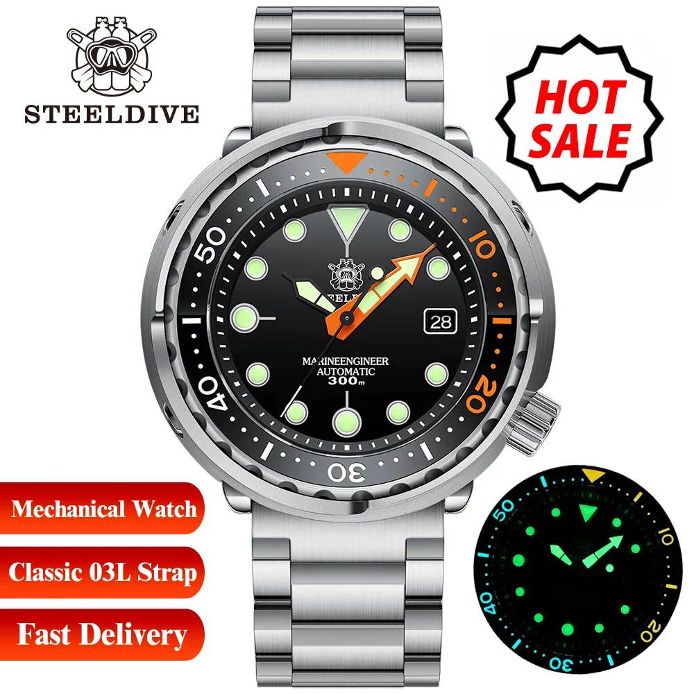 Top Trends: STEELDIVE SD1975C Classic Mechanical Watch For Men Multicolor Luminous 30Bar Waterproof NH35 Movement Dive Tuna Sapphire Mirror Shoppable Styles