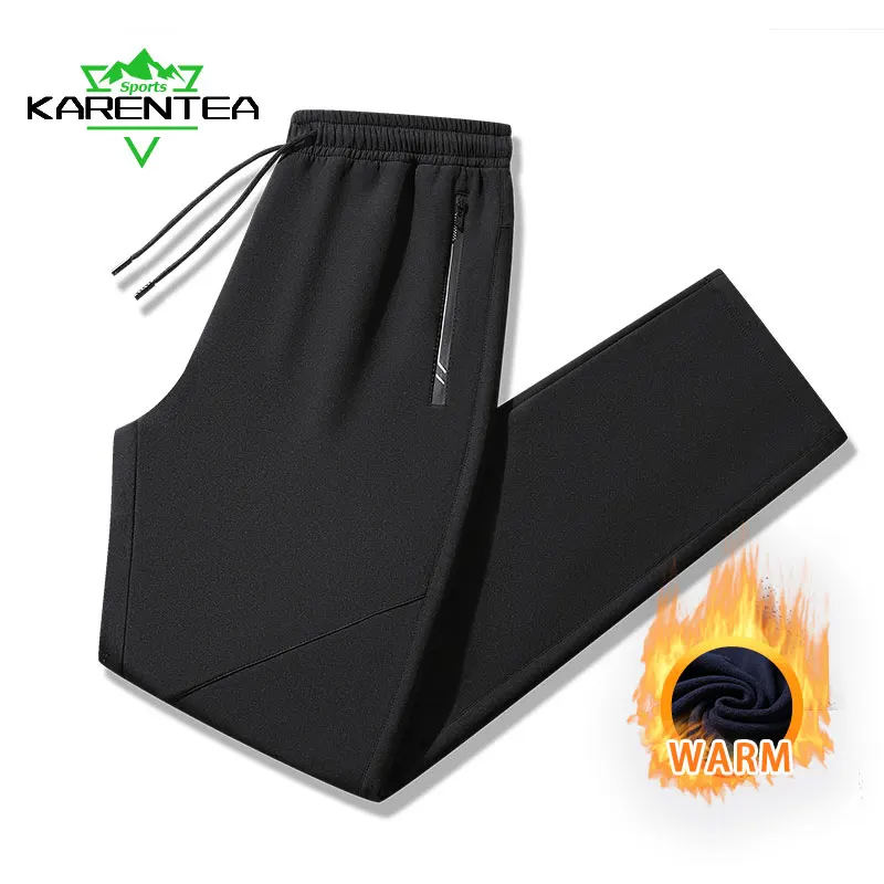 Top Trends: Winter Running Pant Windproof Cashmere Thicken Fleece Sweatpants Men Joggers Cotton Warm Pants Male Waterproof Thermal Trousers Shoppable Styles