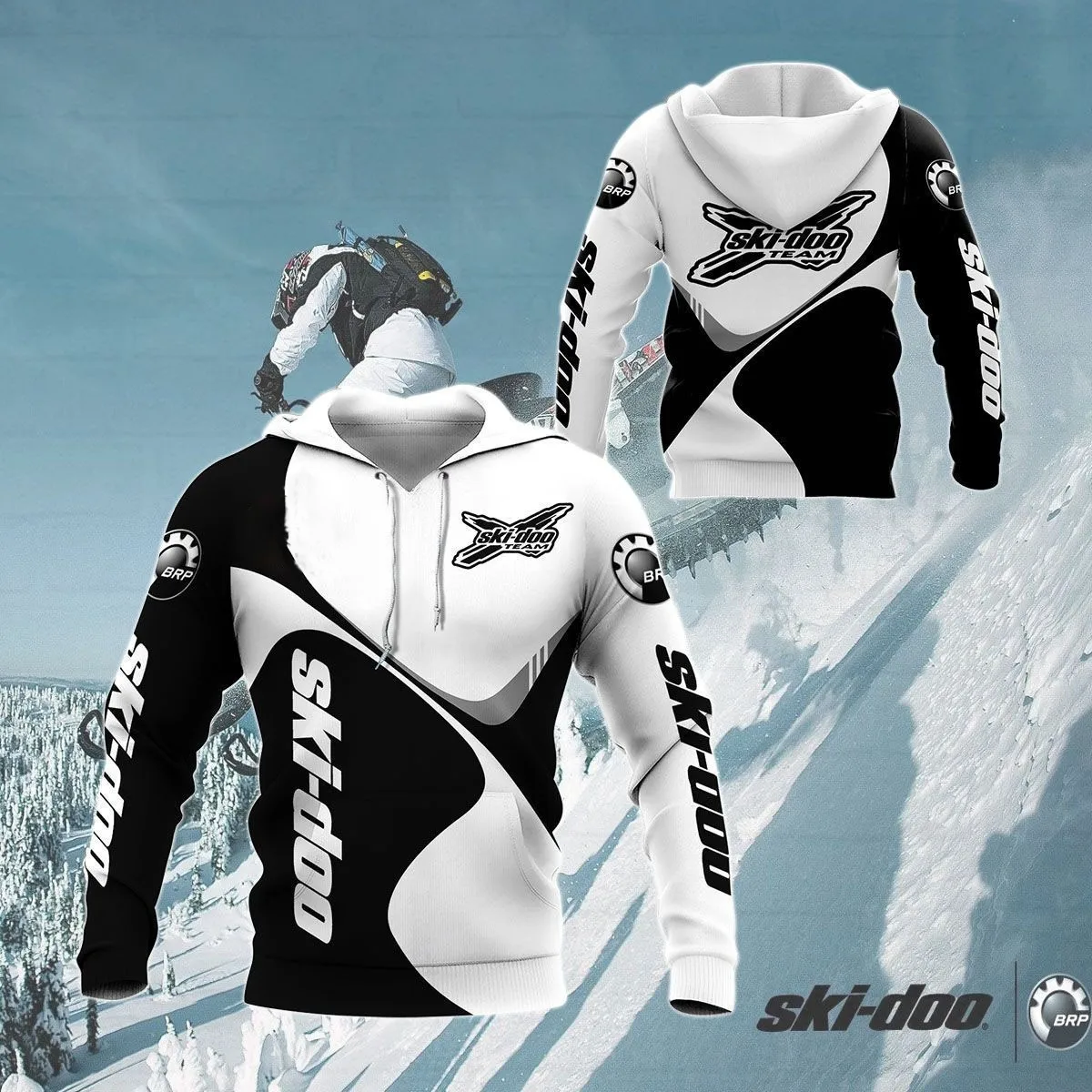 Top Trends: Men's Fashion 3D Snow Off Road Motorcycle Pattern Hoodie Spring And Autumn Outdoor Sports Mountain Off Road Enthusiast Pullover Shoppable Styles