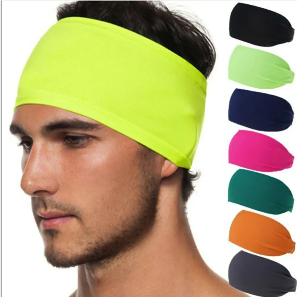 Top Trends: Absorbent Cycling Yoga Sport Sweat Headband For Men And Women Yoga Hair Bands Head Sweat Bands Sports Running Safety Sweatband Shoppable Styles