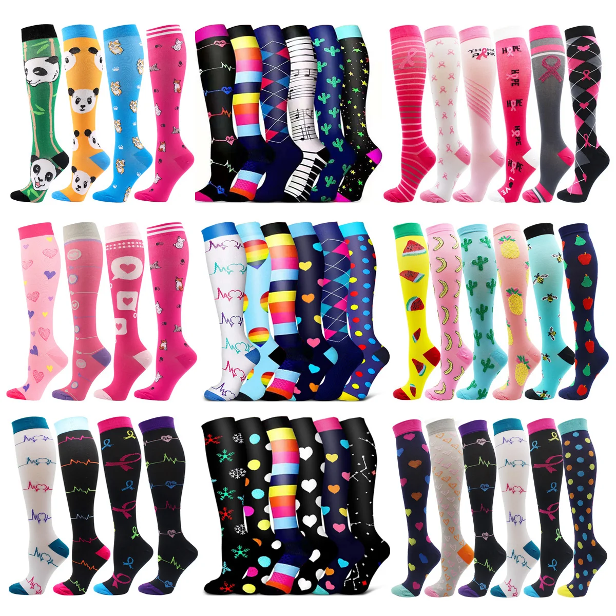 Top Trends: Men And Women Long Tube Compression Stockings Pressure Nursing Socks For Diabetes Varicose Veins Outdoor Sports Running Socks Shoppable Styles